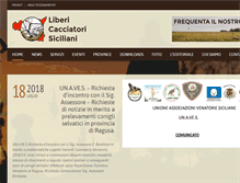 Tablet Screenshot of libericacciatorisiciliani.it